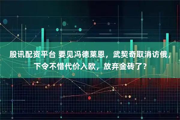 股讯配资平台 要见冯德莱恩，武契奇取消访俄，下令不惜代价入欧，放弃金砖了？