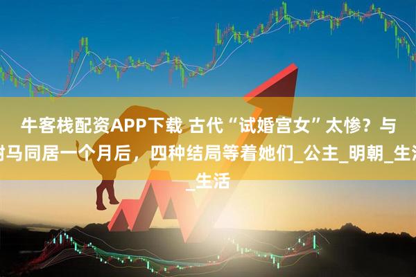 牛客栈配资APP下载 古代“试婚宫女”太惨？与驸马同居一个月后，四种结局等着她们_公主_明朝_生活