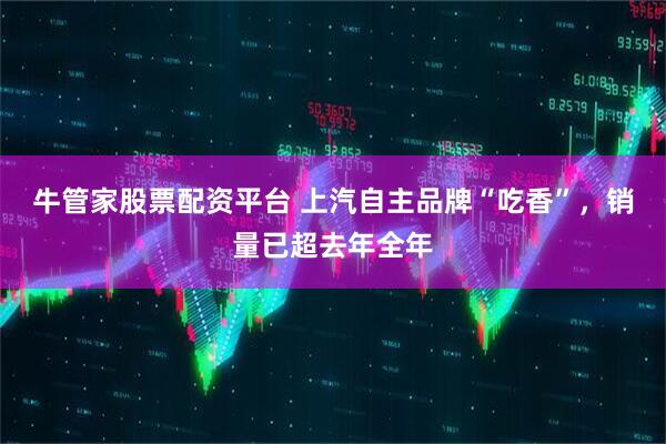 牛管家股票配资平台 上汽自主品牌“吃香”，销量已超去年全年